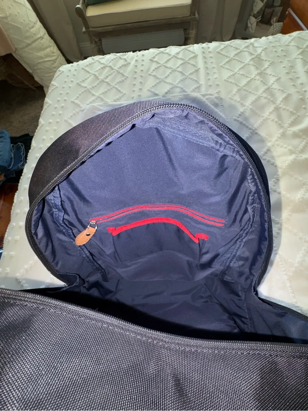 Tommy Hilfiger Nylon Backpack with distinctive red white blue accents